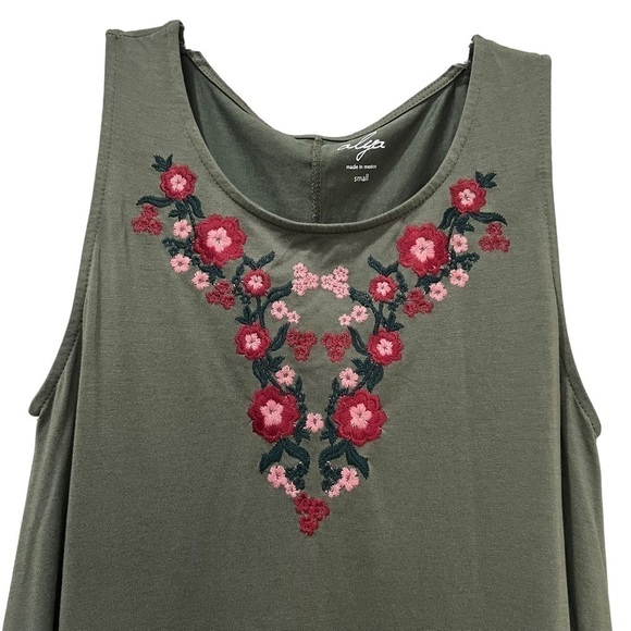 Alya Small Floral embroidered Tank Dress Tunic Top R - Picture 2 of 5